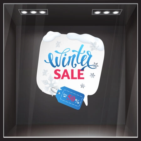 Αυτοκoλλητο Εκπτωσεων WINTER SALE BUBBLE TAG
