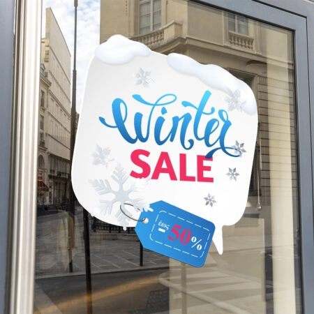 Αυτοκoλλητο Εκπτωσεων WINTER SALE BUBBLE TAG - Αυτοκόλλητα εκπτώσεων Sticky 1