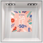 Αυτοκoλλητο Εκπτωσεων WINTER SALE PINK