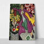 Πινακας σε καμβά MATISSE - WOMAN IN PURPLE COAT