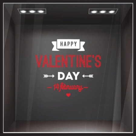 Αυτοκoλλητο Βιτρίνας HAPPY VALENTINES DAY 3