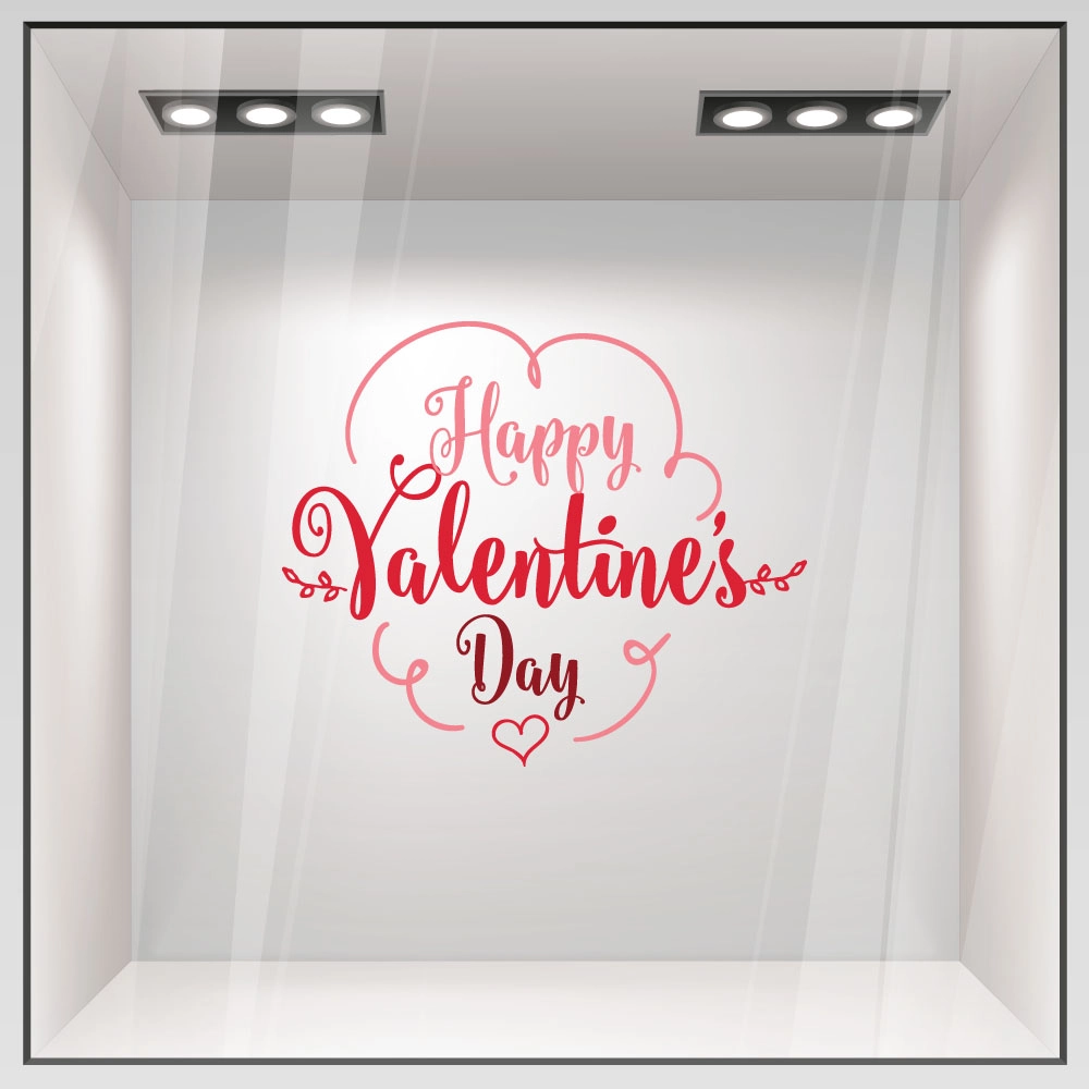 Αυτοκoλλητο Βιτρίνας HAPPY VALENTINES DAY 2