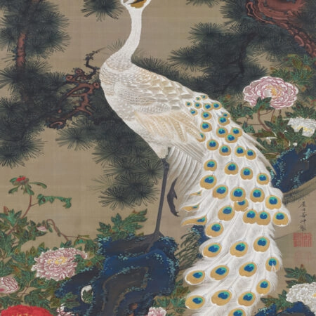 Πινακας σε καμβά JAKUCHU ITO - A PEACOCK PINE AND PEONY - Jakuchu Ito Sticky 5