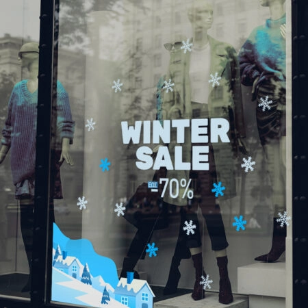 Αυτοκoλλητο Εκπτωσεων WINTER SALE FOREST - Αυτοκόλλητα εκπτώσεων Sticky 1