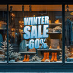 Αυτοκoλλητο Εκπτωσεων WINTER SALE FROZEN TEXT