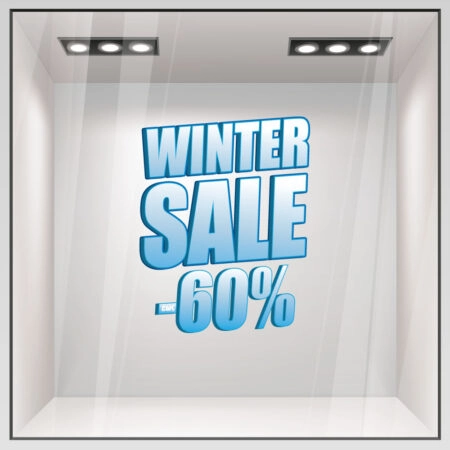 Αυτοκoλλητο Εκπτωσεων WINTER SALE FROZEN TEXT