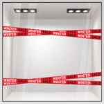 Αυτοκολλητο Εκπτωσεων WINTER SALE RIBBON