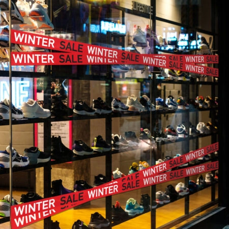 Αυτοκολλητο Εκπτωσεων WINTER SALE RIBBON - Αυτοκόλλητα εκπτώσεων Sticky 3