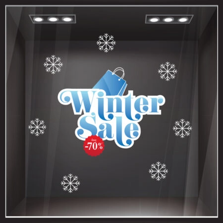 Αυτοκoλλητο Εκπτωσεων WINTER SALE SHOPPING - Αυτοκόλλητα εκπτώσεων