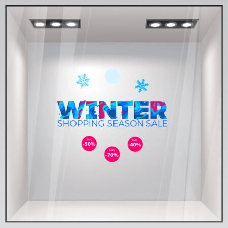 Αυτοκoλλητο Εκπτωσεων WINTER SEASON SALE - Αυτοκόλλητα εκπτώσεων