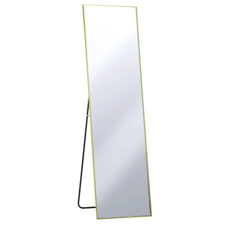 Καθρέπτης Δαπέδου Χρυσό Μέταλλο/Γυαλί 46x168cm - Καθρέπτες
