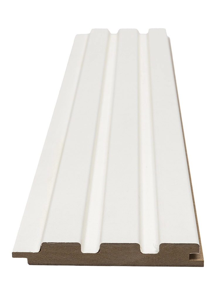 Διακοσμητικό MDF panel τοίχου με 3D πηχακια WHITE 502040 BEAT ST πλατος 11.9cm x υψος 2.75m