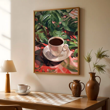Πόστερ COFFEE AND PLANTS - Botanical - Λουλούδια