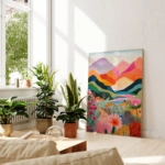 Πόστερ COLORFUL ABSTRACT MOUNTAIN