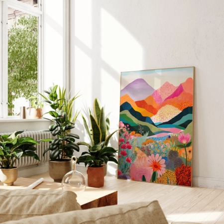 Πόστερ COLORFUL ABSTRACT MOUNTAIN - Τοπια - Φυση