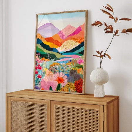 Πόστερ COLORFUL ABSTRACT MOUNTAIN - Τοπια - Φυση Sticky 1