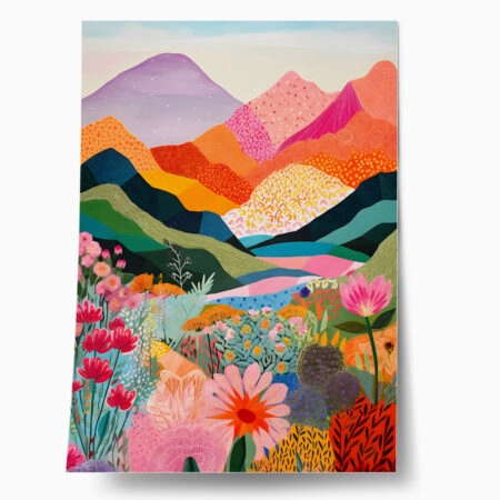 Πόστερ COLORFUL ABSTRACT MOUNTAIN - Τοπια - Φυση Sticky 2