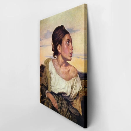 Πινακας σε καμβά DELACROIX - ORPHAN GIRL AT THE CEMETERY - Eugene Delacroix Sticky 3