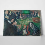 Πινακας σε καμβά EDVARD MUNCH - AT THE ROULETTE TABLE IN MONTE CARLO