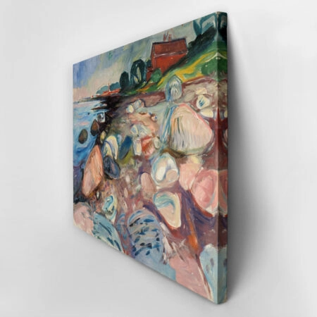 Πινακας σε καμβά EDVARD MUNCH - SHORE WITH RED HOUSE - Edvard Munch Sticky 3