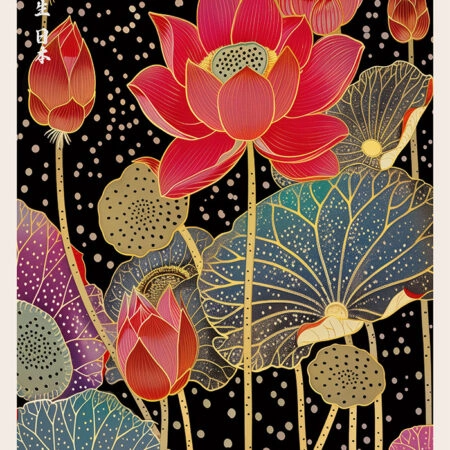 Πόστερ JAPANESE FLOWERS - Botanical - Λουλούδια Sticky 2