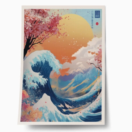 Πόστερ JAPANESE SPRING WAVE - Τοπια - Φυση Sticky 1