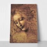 Πινακας σε καμβά LEONARDO DA VINCI - HEAD OF A YOUNG WOMAN WITH TOUSLED HAIR