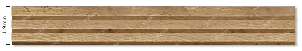 Διακοσμητικό MDF panel τοίχου με 3D πηχακια PECAN 508090 BEAT ST πλατος 11.9cm x υψος 2.75m