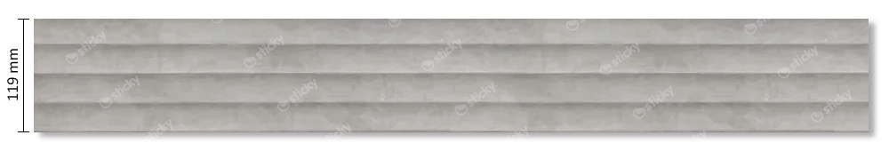 Διακοσμητικό MDF panel τοίχου με 3D πηχακια CHICAGO CONCRETE 804070 WAVE ST πλατος 11.9cm x υψος 2.75m