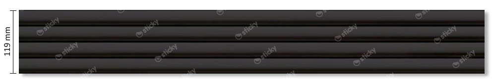 Διακοσμητικό MDF panel τοίχου με 3D πηχακια BLACK EDITION 805090 WAVE ST πλατος 11.9cm x υψος 2.75m