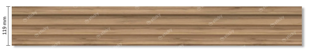 Διακοσμητικό MDF panel τοίχου με 3D πηχακια PECAN 808090 WAVE ST πλατος 11.9cm x υψος 2.75m