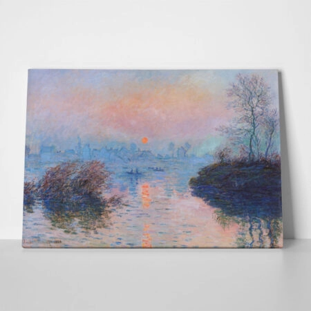 Πινακας σε καμβά MONET - SUNSET AT LAVACOURT, WINTER EFFECT - Monet Claude Sticky 1