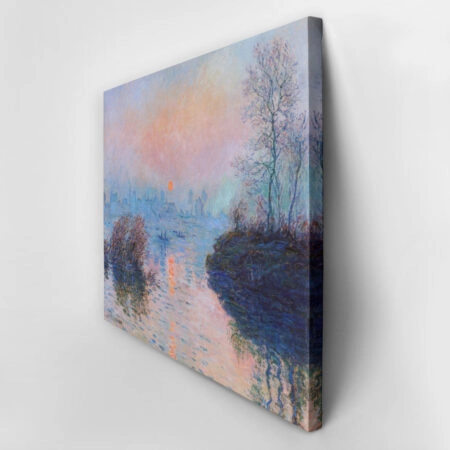 Πινακας σε καμβά MONET - SUNSET AT LAVACOURT, WINTER EFFECT - Monet Claude Sticky 3