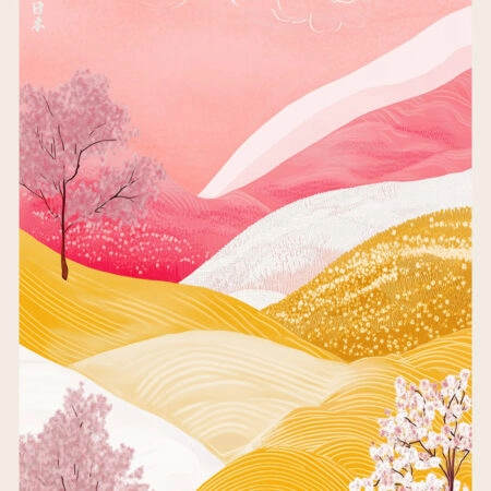 Πόστερ PINK GRASSLANDS - Τοπια - Φυση Sticky 2