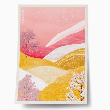 Πόστερ PINK GRASSLANDS - Τοπια - Φυση Sticky 1