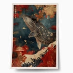 Πόστερ WHALE AND JAPANESE WAVE