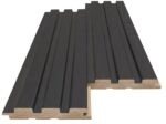 Διακοσμητικό MDF panel τοίχου με 3D πηχακια BLACK LEAD 507090 BEAT DL πλατος 11.9cm x υψος 2.75m
