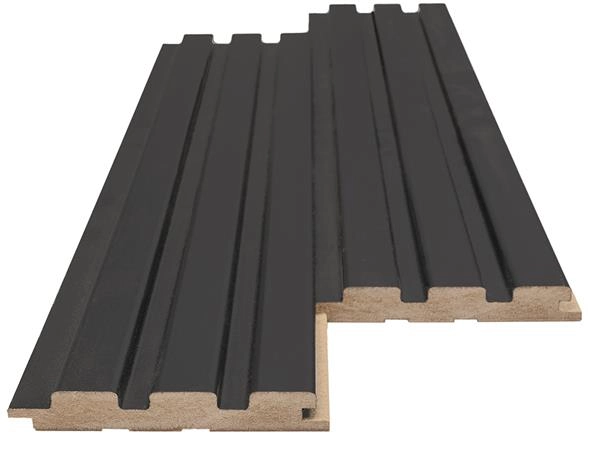Διακοσμητικό MDF panel τοίχου με 3D πηχακια BLACK LEAD 507090 BEAT DL πλατος 11.9cm x υψος 2.75m