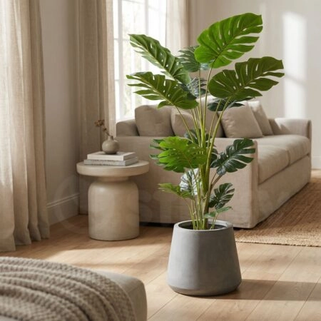 ΤΕΧΝΗΤΟ ΔΕΝΤΡΟ ΜΟΝΣΤΕΡΑ REAL TOUCH ΣΕ ΓΛΑΣΤΡΑ - ΥΨΟΣ 150cm - Τεχνητες Μονστερες και Φιλοδεντρα
