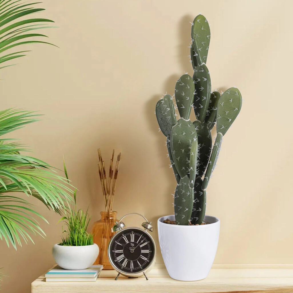 OPUNTIA FICUS-INDICA CACTUS 20096 Τεχνητό Διακοσμητικό Φυτό Κάκτος Φραγκοσυκιά Υ60cm