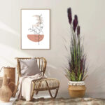 BLOODY PAMPAS GRASS 20110 Τεχνητό Διακοσμητικό Φυτό Αιματόφυλλο Γρασίδι της Πάμπας Υ150cm