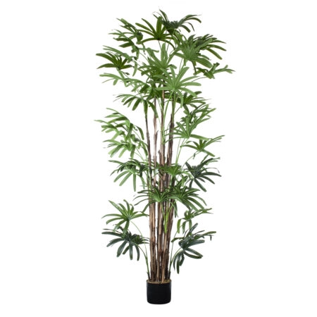 BROADLEAF LADY PALM TREE 20384 Τεχνητό Διακοσμητικό Φυτό Πλατύφυλλος Φοίνικας Μπαμπού Υ300cm