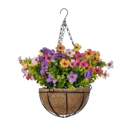 GERBERA HANGING PLANT 20635 Τεχνητό Κρεμαστό Διακοσμητικό Φυτό Ζέρμπερας Y55cm - Πρασινάδες - Κρεμαστά φυτά Sticky 1