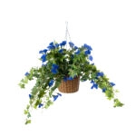 MORNING GLORY HANGING PLANT 20636 Τεχνητό Κρεμαστό Διακοσμητικό Φυτό Ορτανσίας Y55cm