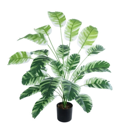BANANA ZEBRA PLANT 20918 - Διακοσμητικό Φυτό Μπανανιά Ζέβρα Φ83 x Υ80cm - Τεχνητες Μπανανιες