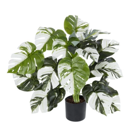 ALBINO MONSTERA PLANT 20925 - Διακοσμητικό Φυτό Λευκή Μονστέρα Φ70 x Υ75cm - Τεχνητες Μονστερες και Φιλοδεντρα