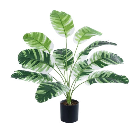 BANANA PLANT ZEBRA 20929 - Διακοσμητικό Φυτό Μπανανιά Ζέβρα Φ70 x Υ55cm - Τεχνητες Μπανανιες