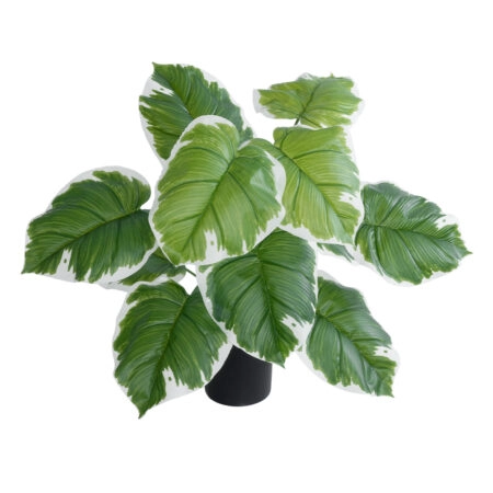 WHITE HOSTA PLANT 20931 Διακοσμητικό Φυτό Λευκή  Χόστα Φ60 x Υ55cm - Τροπικα και Ιδιαιτερα Τεχνητα φυτα
