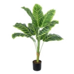 YELLOW ZEBRA PLANT 20942 Artificial Decorative Yellow Zebra Plant Φ75 x H90cm
