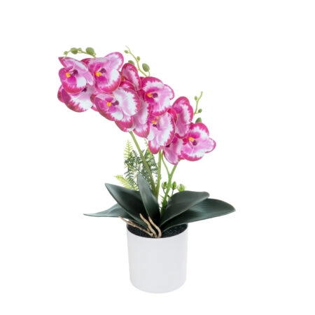 PINK + FUCHSIA ORCHID 21079 Διακοσμητικό Φυτό Ροζ - Φούξια Ορχιδέα Υ45cm - Τεχνητες Ορχιδεες